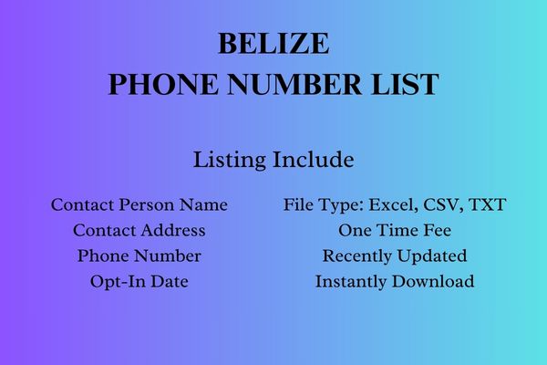 Belize phone number list