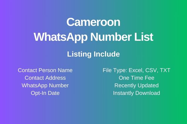 Cameroon whatsapp number list