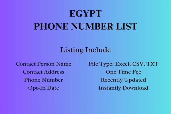 Egypt phone number list