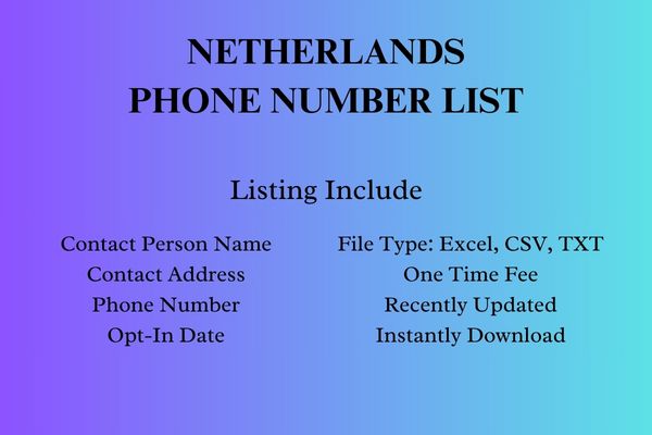 Netherlands phone number list