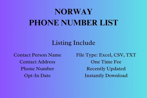 Norway phone number list