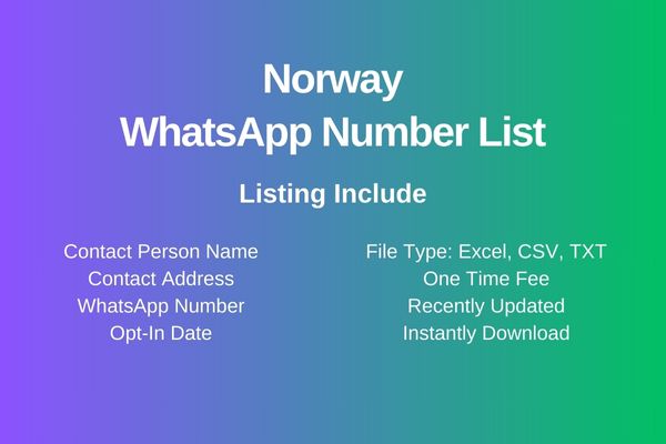 Norway whatsapp number list
